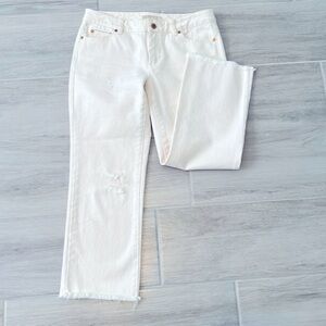 MICHAEL KORS RAGGED CREAM JEANS